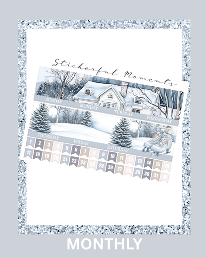 Winter frost monthly kit(with optional January foil overlay)