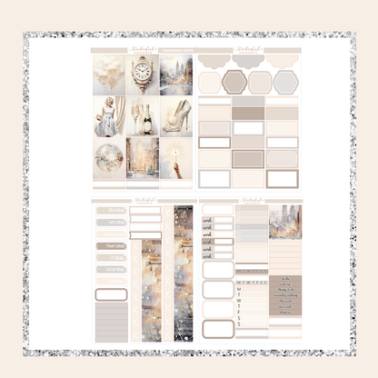 Champagne lights Printable weekly kit
